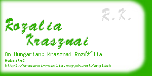 rozalia krasznai business card